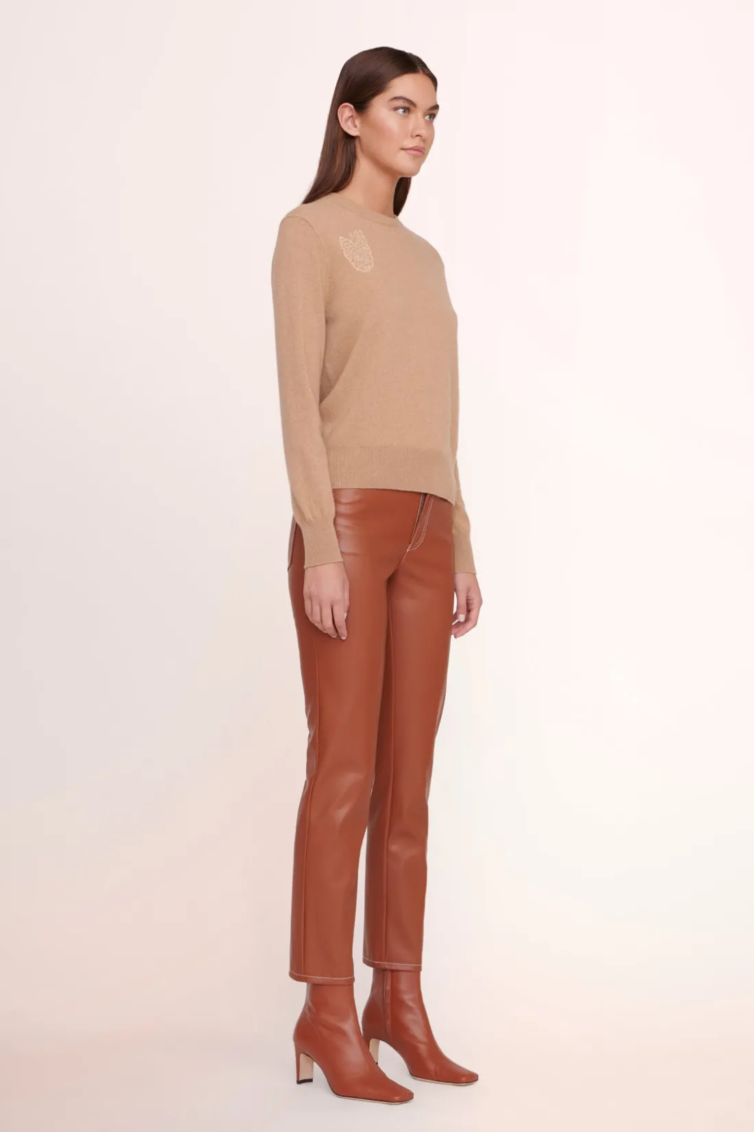 STAUD CUSTOM x C.BONZ CASHMERE SWEATER CAMEL Discount