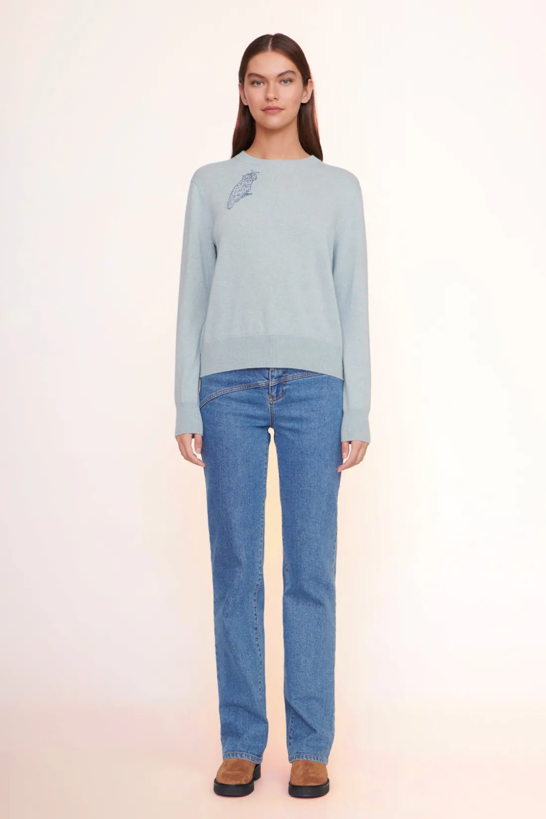 STAUD CUSTOM x C.BONZ CASHMERE SWEATER LIGHT BLUE LIGHTBLUE Discount