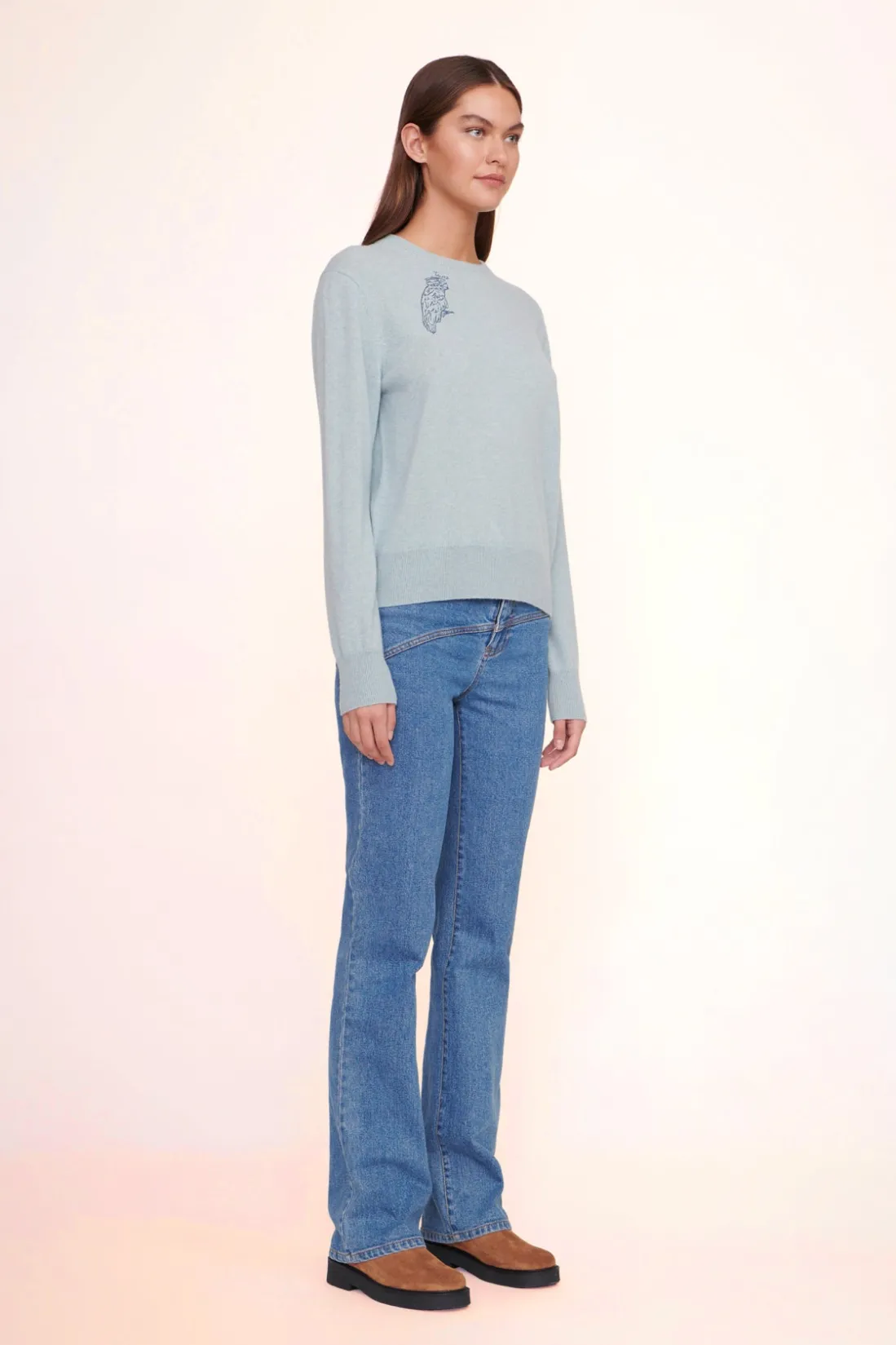 STAUD CUSTOM x C.BONZ CASHMERE SWEATER LIGHT BLUE LIGHTBLUE Discount