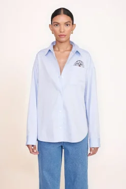 STAUD CUSTOM x C.BONZ CLASSIC OVERSIZED SHIRT  OXFORD BLUE OXFORDBLUE Hot