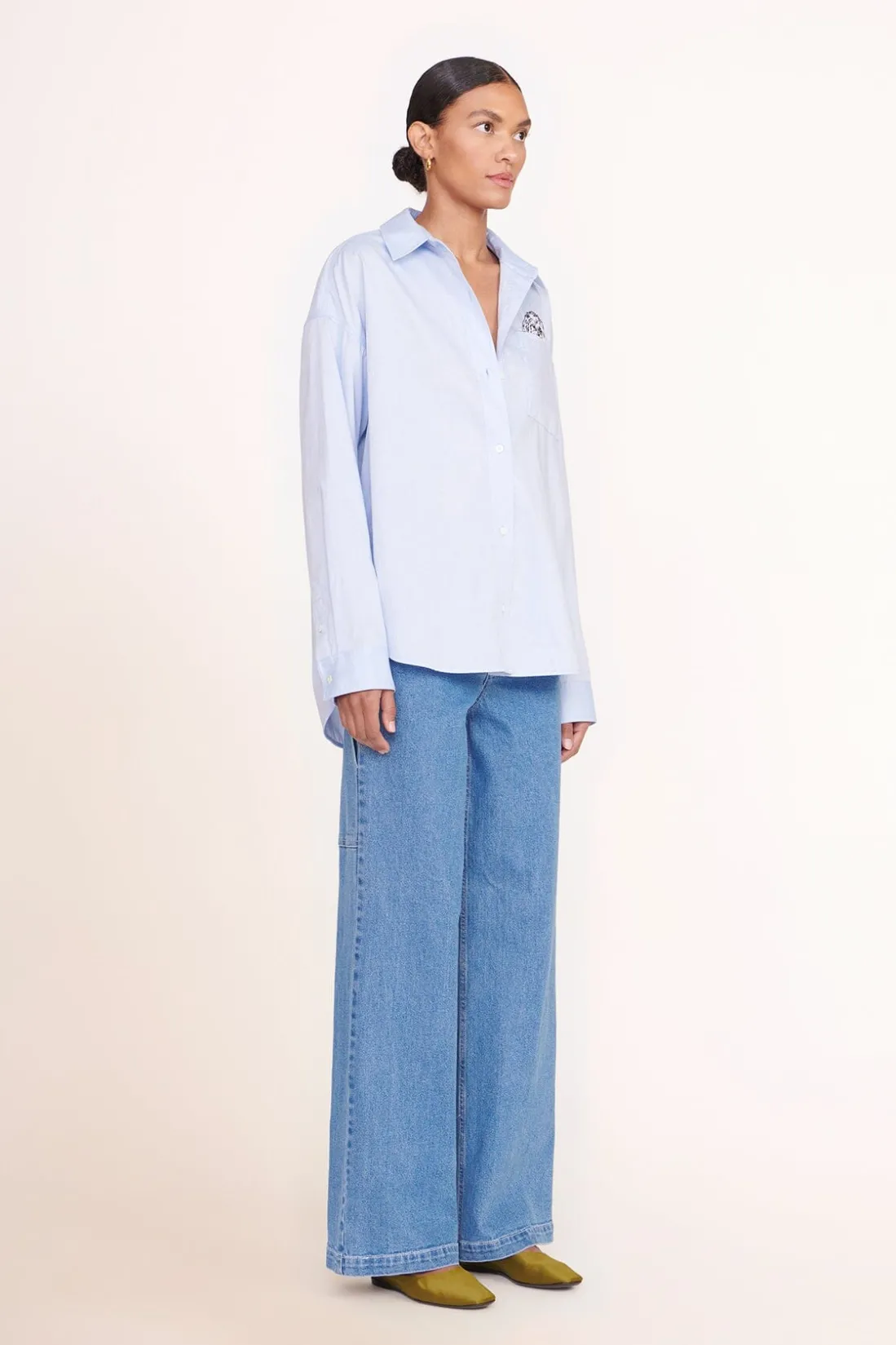 STAUD CUSTOM x C.BONZ CLASSIC OVERSIZED SHIRT OXFORD BLUE OXFORDBLUE Hot