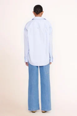 STAUD CUSTOM x C.BONZ CLASSIC OVERSIZED SHIRT OXFORD BLUE OXFORDBLUE Hot