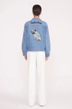 STAUD CUSTOM x C.BONZ OVERSIZED RYAN DENIM JACKET  MEDIUM WASH MEDIUMWASH Online