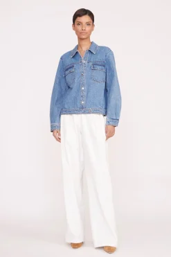 STAUD CUSTOM x C.BONZ OVERSIZED RYAN DENIM JACKET  MEDIUM WASH MEDIUMWASH Online