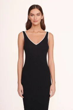 STAUD DANA DRESS BLACK BLACKWHITE New