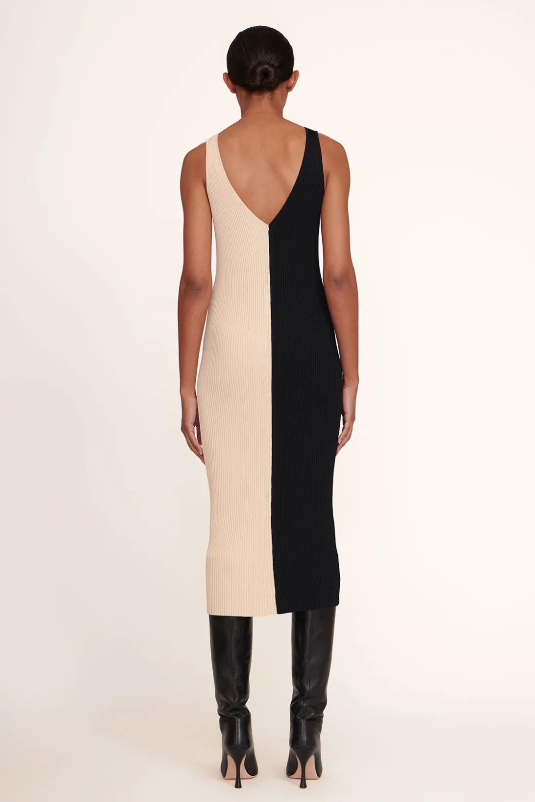 STAUD DANA DRESS BUFF BLACK BUFFBLACK