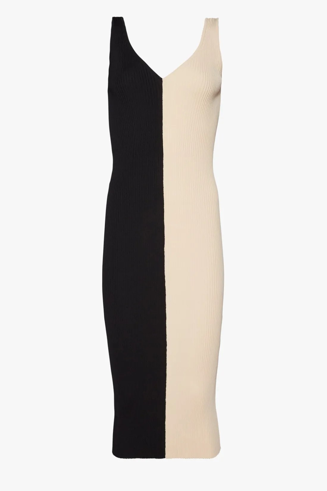 STAUD DANA DRESS BUFF BLACK BUFFBLACK
