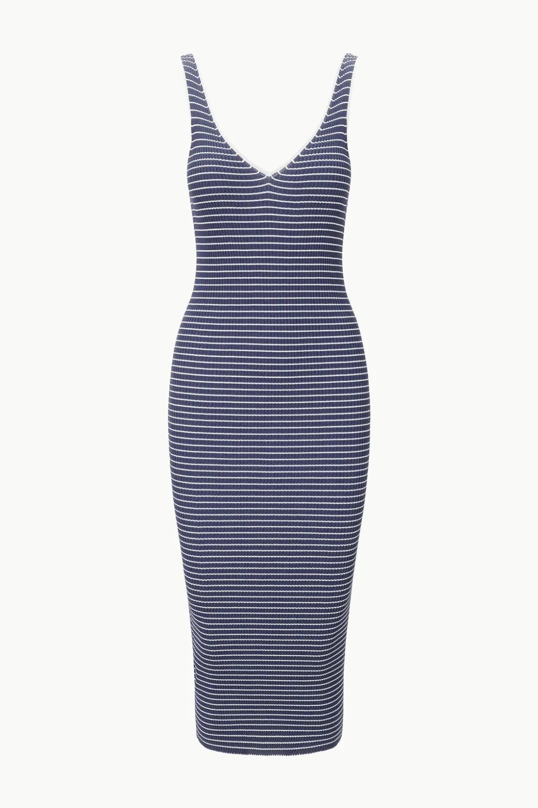 STAUD DANA DRESS NAVY MICRO STRIPE NAVYMICROSTRIPE Clearance