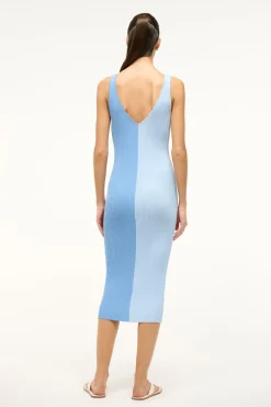 STAUD DANA DRESS PERIWINKLE MULTI PERIWINKLEMULTI