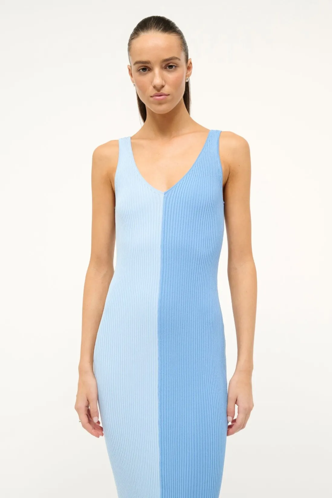 STAUD DANA DRESS PERIWINKLE MULTI PERIWINKLEMULTI