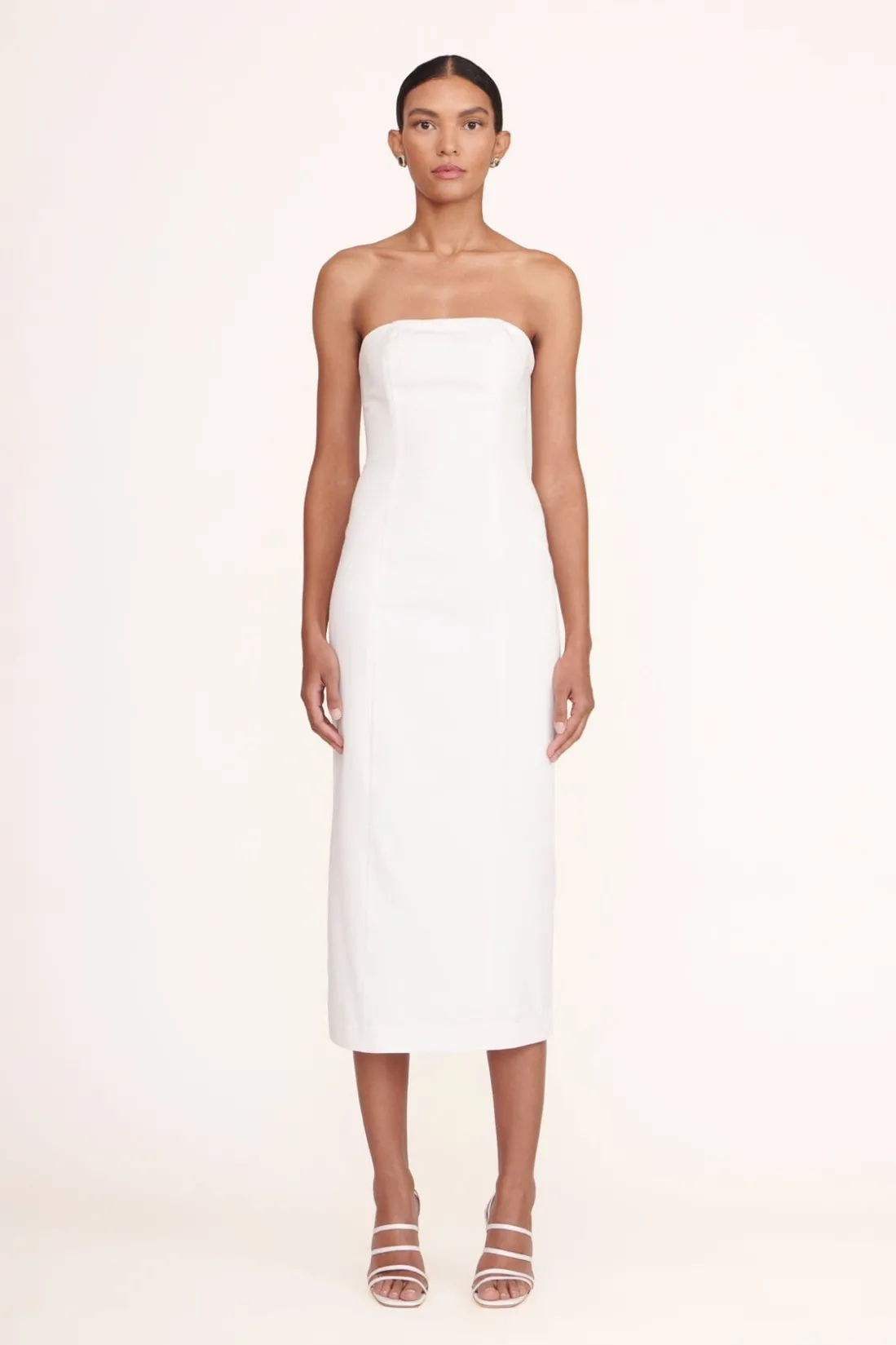 STAUD DANIELA DRESS WHITE New