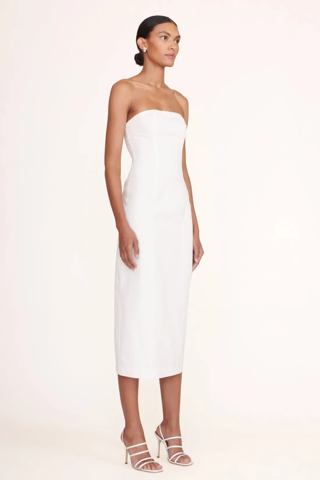 STAUD DANIELA DRESS WHITE New