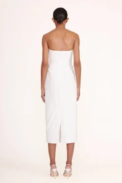 STAUD DANIELA DRESS WHITE New