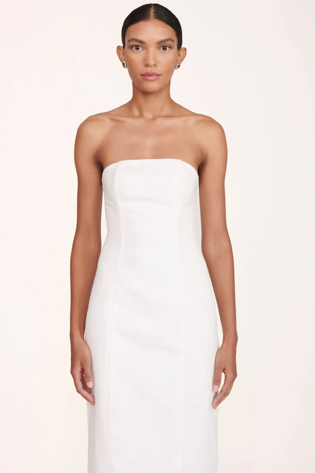 STAUD DANIELA DRESS WHITE New
