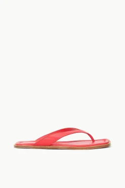 STAUD DANTE THONG SLIDE  RED ROSE REDROSE New