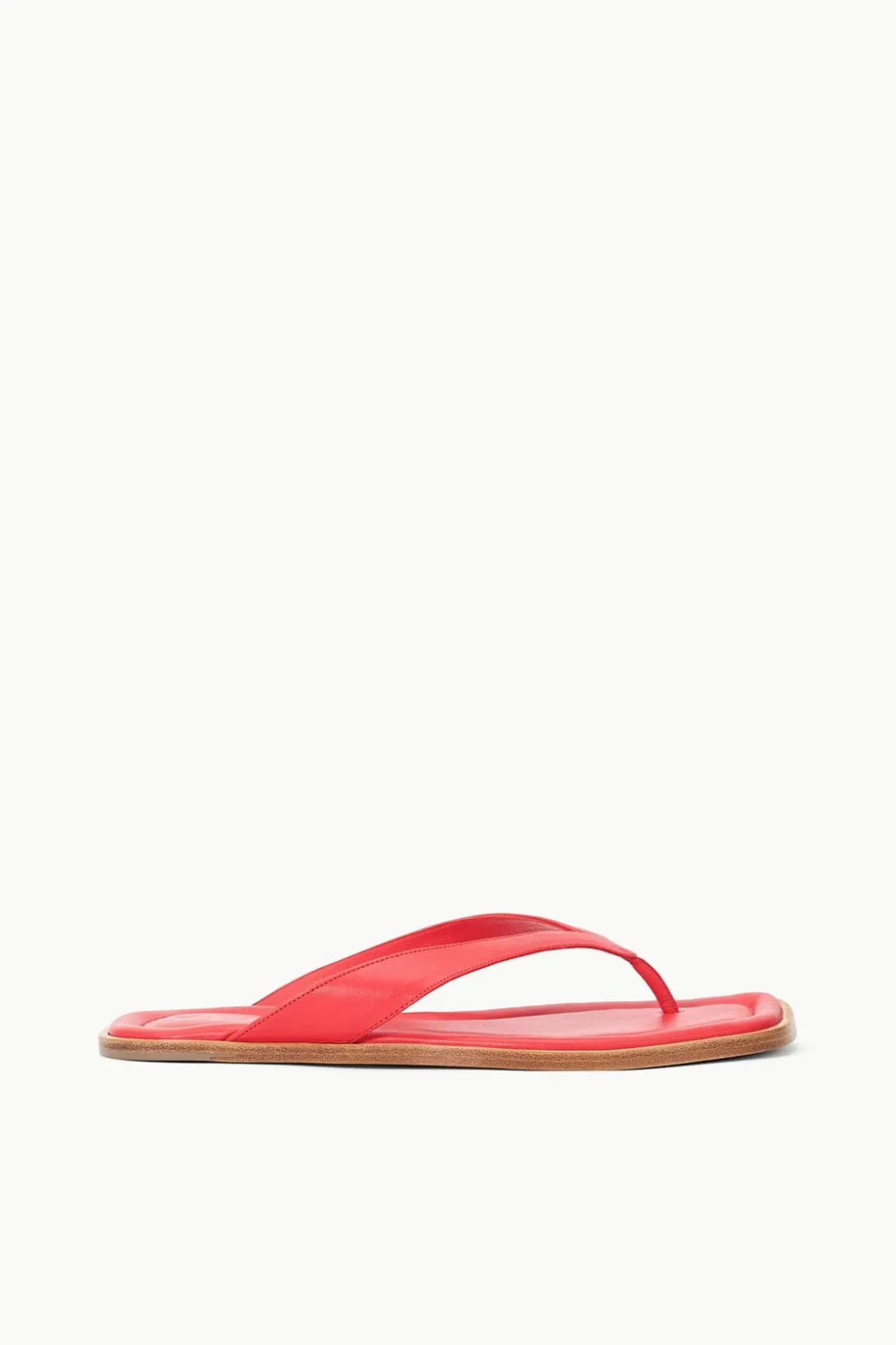 STAUD DANTE THONG SLIDE RED ROSE REDROSE New