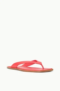 STAUD DANTE THONG SLIDE RED ROSE REDROSE New
