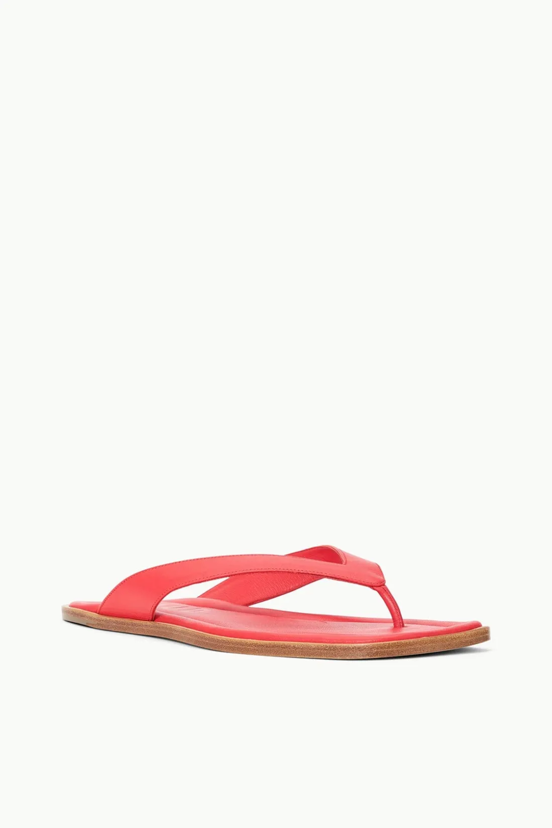 STAUD DANTE THONG SLIDE RED ROSE REDROSE New