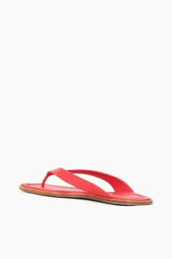 STAUD DANTE THONG SLIDE RED ROSE REDROSE New