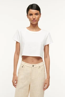 STAUD DEAN T-SHIRT   WHITE New