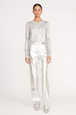 STAUD DEANNA CARDIGAN   SILVER Online