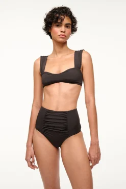 STAUD DECLAN HIGH RISE BIKINI BOTTOM   BLACK Clearance