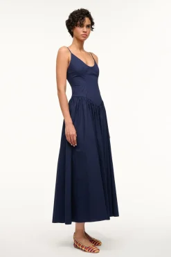 STAUD DENA DRESS   NAVY Online