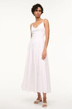 STAUD DENA DRESS   WHITE Outlet