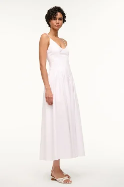 STAUD DENA DRESS   WHITE Outlet