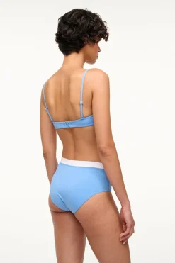 STAUD DEVON HIGH RISE BIKINI BOTTOM  AZURE WHITE AZUREWHITE Online