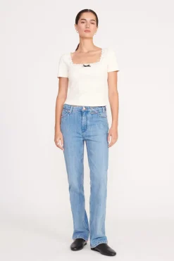 STAUD DIXIE TOP   IVORY New