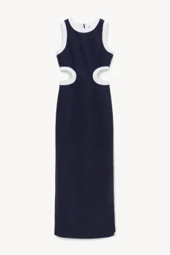 STAUD DOLCE DRESS NAVY WHITE NAVYWHITE Online