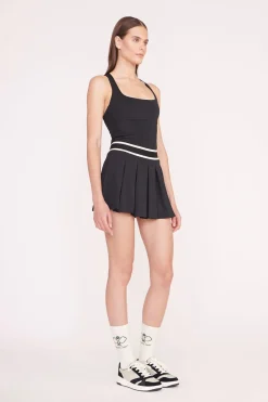 STAUD DOUBLES SKIRT   BLACK Outlet