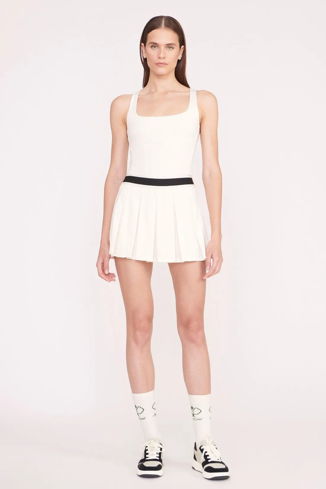 STAUD DOUBLES SKIRT IVORY Discount