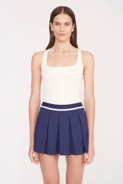 STAUD DOUBLES SKIRT   NAVY Clearance