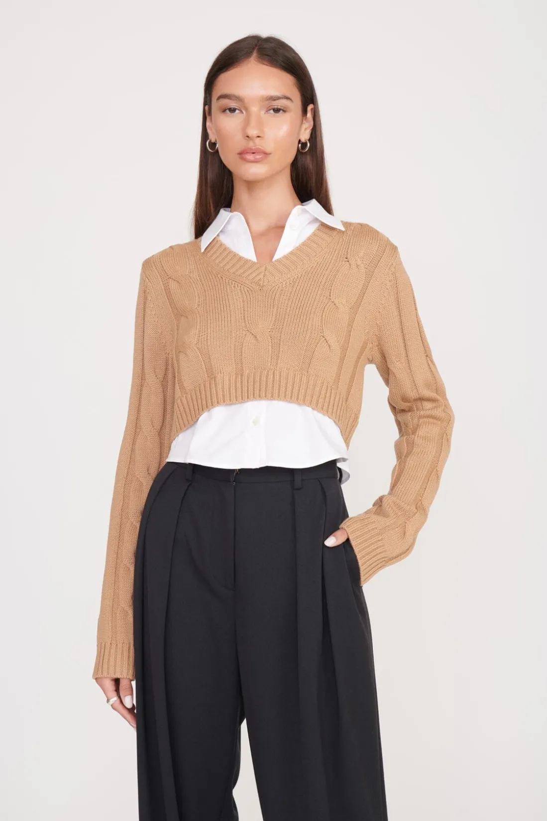 STAUD DUKE SWEATER CAMEL WHITE CAMELWHITE Online