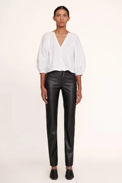 STAUD ELLIOT PANT VEGAN LEATHER BLACK Discount
