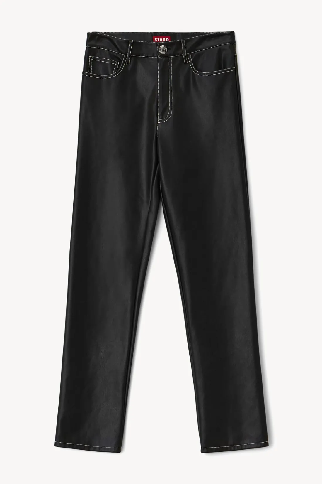 STAUD ELLIOT PANT VEGAN LEATHER BLACK Discount