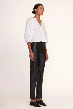 STAUD ELLIOT PANT VEGAN LEATHER BLACK Discount