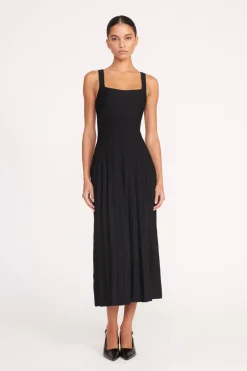 STAUD ELLISON DRESS   BLACK