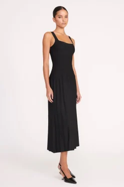 STAUD ELLISON DRESS   BLACK