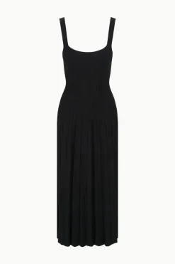 STAUD ELLISON DRESS   BLACK
