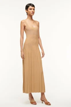 STAUD ELLISON DRESS   CAMEL Best