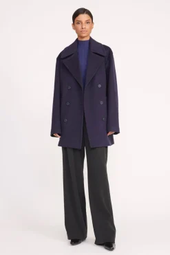 STAUD ELORA PEACOAT   NAVY Outlet