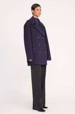 STAUD ELORA PEACOAT   NAVY Outlet