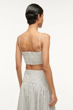 STAUD FEDERICO TOP  IVORY MICRO STRIPE IVORYMICROSTRIPE Sale