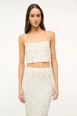 STAUD FERMO TOP IVORY New