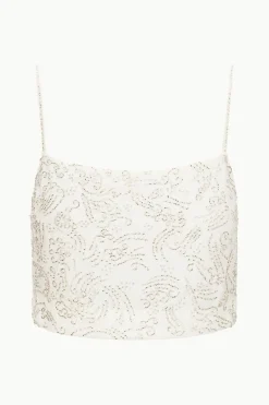 STAUD FERMO TOP IVORY New
