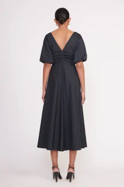 STAUD FINLEY DRESS   BLACK