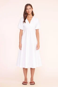 STAUD FINLEY DRESS   WHITE Online